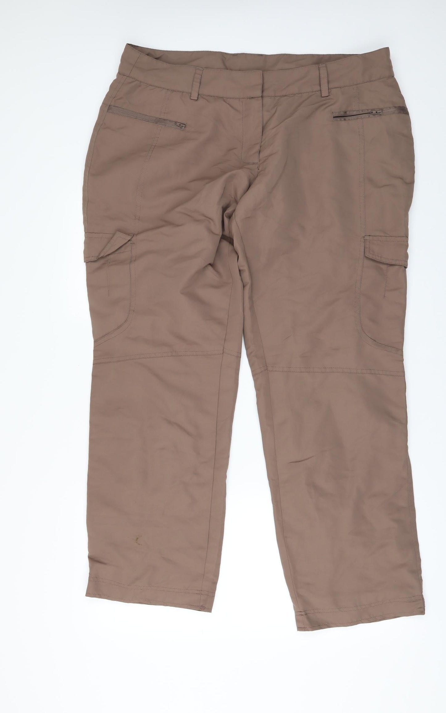 bonprix Womens Brown   Rain Trousers Trousers Size 20 L30 in