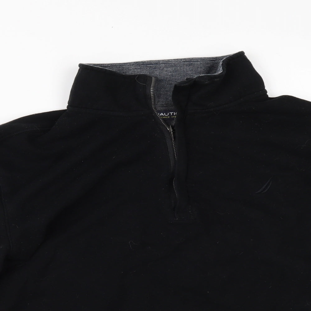 Nautica Womens Black   Pullover Sweatshirt Size M