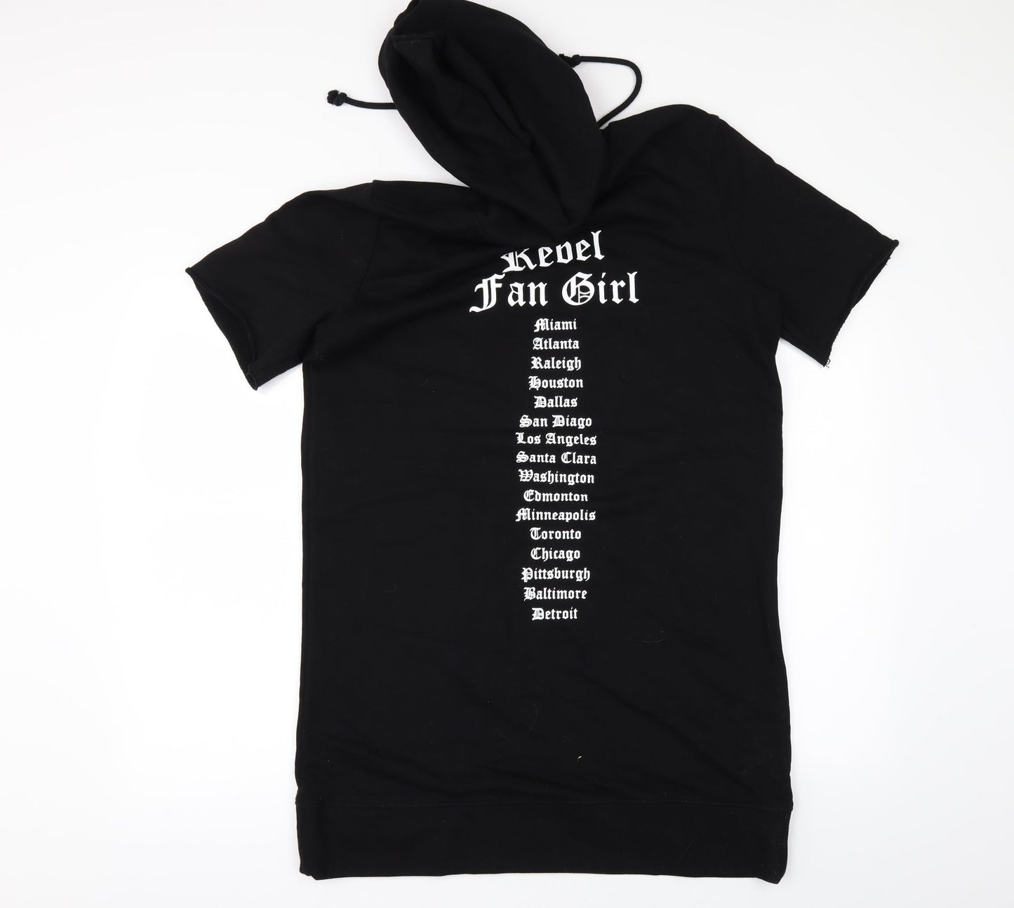 Divided by H&M Womens Black   Pullover Hoodie Size 10  - Rebel Fan Girl