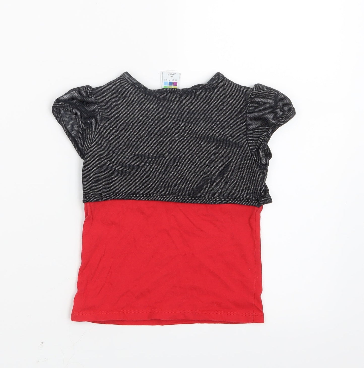 Healthtex Girls Red   Basic T-Shirt Size 4 Years  - Top and cardigan in one