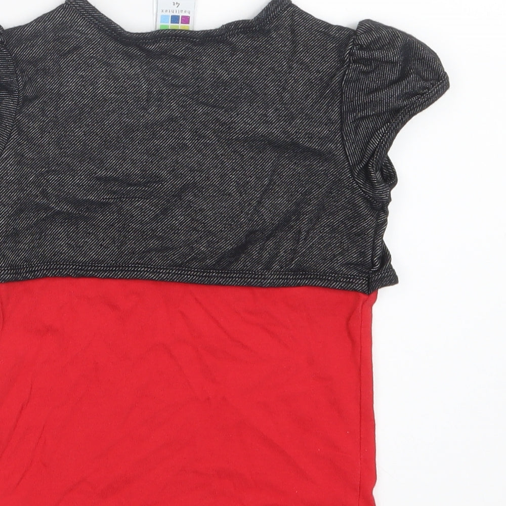 Healthtex Girls Red   Basic T-Shirt Size 4 Years  - Top and cardigan in one