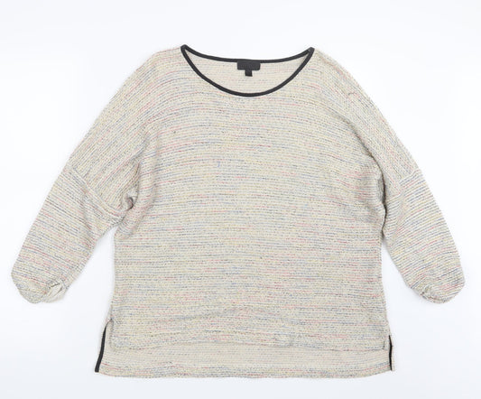 Topshop Womens Beige  Knit Pullover Jumper Size 12