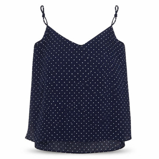 H&M Womens Blue Polka Dot Mesh Camisole T-Shirt Size 4