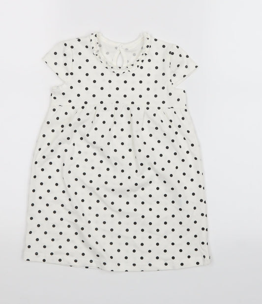 George  Black Polka Dot  T-Shirt Dress  Size 18-24 Months