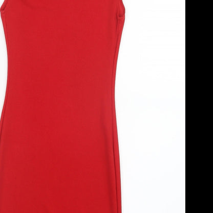 Preloved PRETTYLITTLETHING Womens Red   Mini  Size 8 - Label