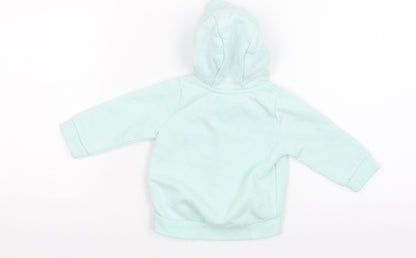 Back view of H&M girls’ green jacket size newborn