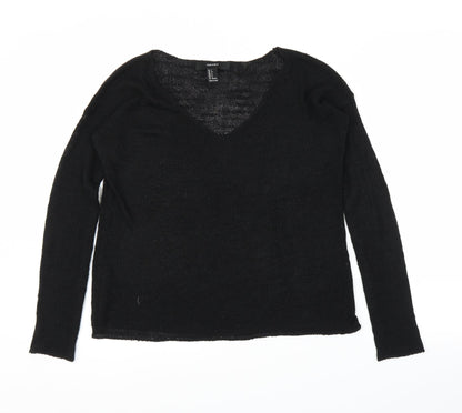 Preloved FOREVER 21 Womens Black   Pullover Jumper Size S - Front