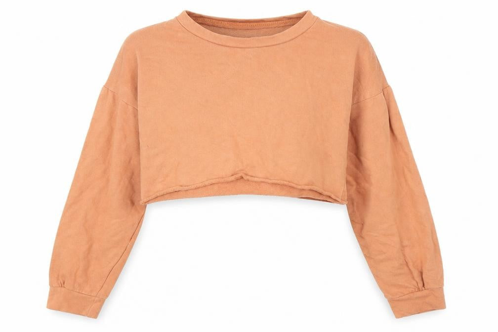 PRETTYLITTLETHING Womens Orange   Pullover Jumper Size 8  - Cropped