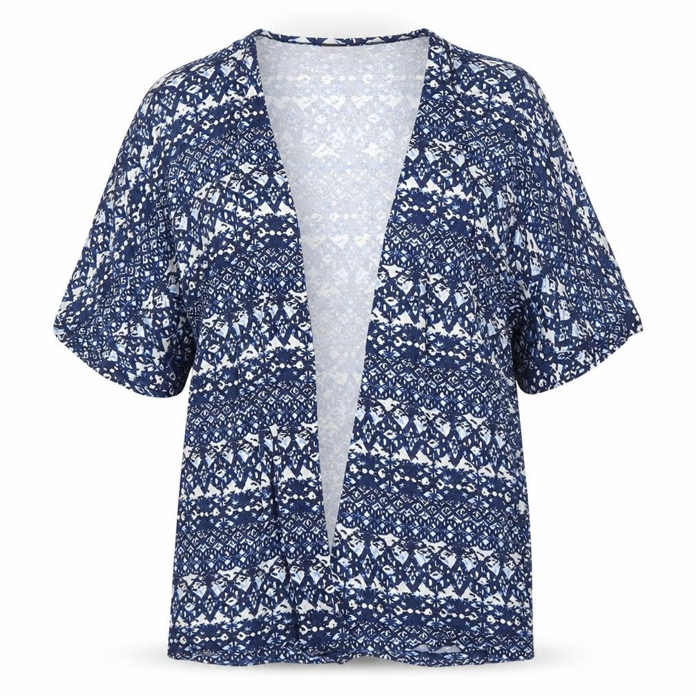 NEXT Womens Blue Geometric  Cardigan Jumper Size 10