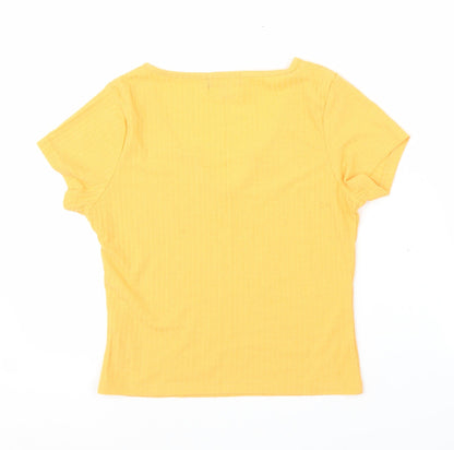 Back view of Primark women’s orange basic t-shirt, size S