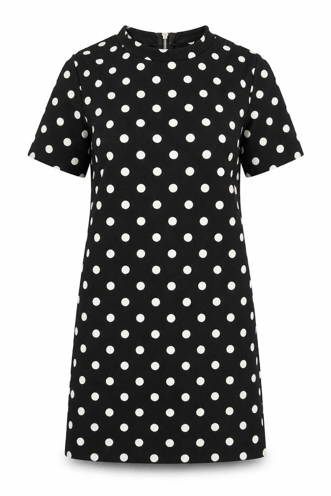 Divided by H&M Womens Black Polka Dot  A-Line  Size 10