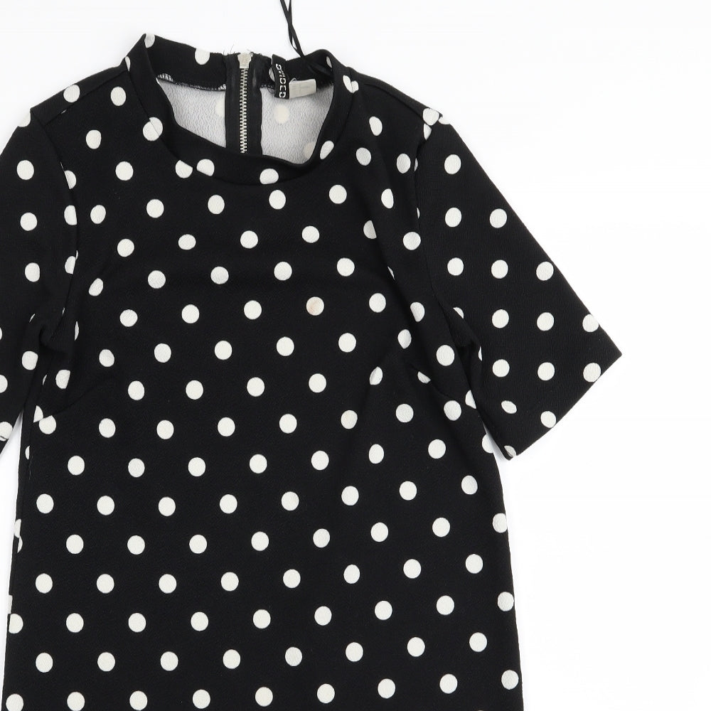Divided by H&M Womens Black Polka Dot  A-Line  Size 10