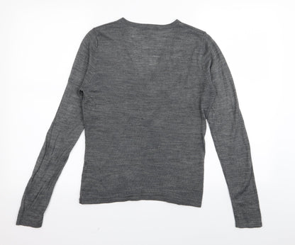 Back view of Mexx women’s grey basic t-shirt, size L
