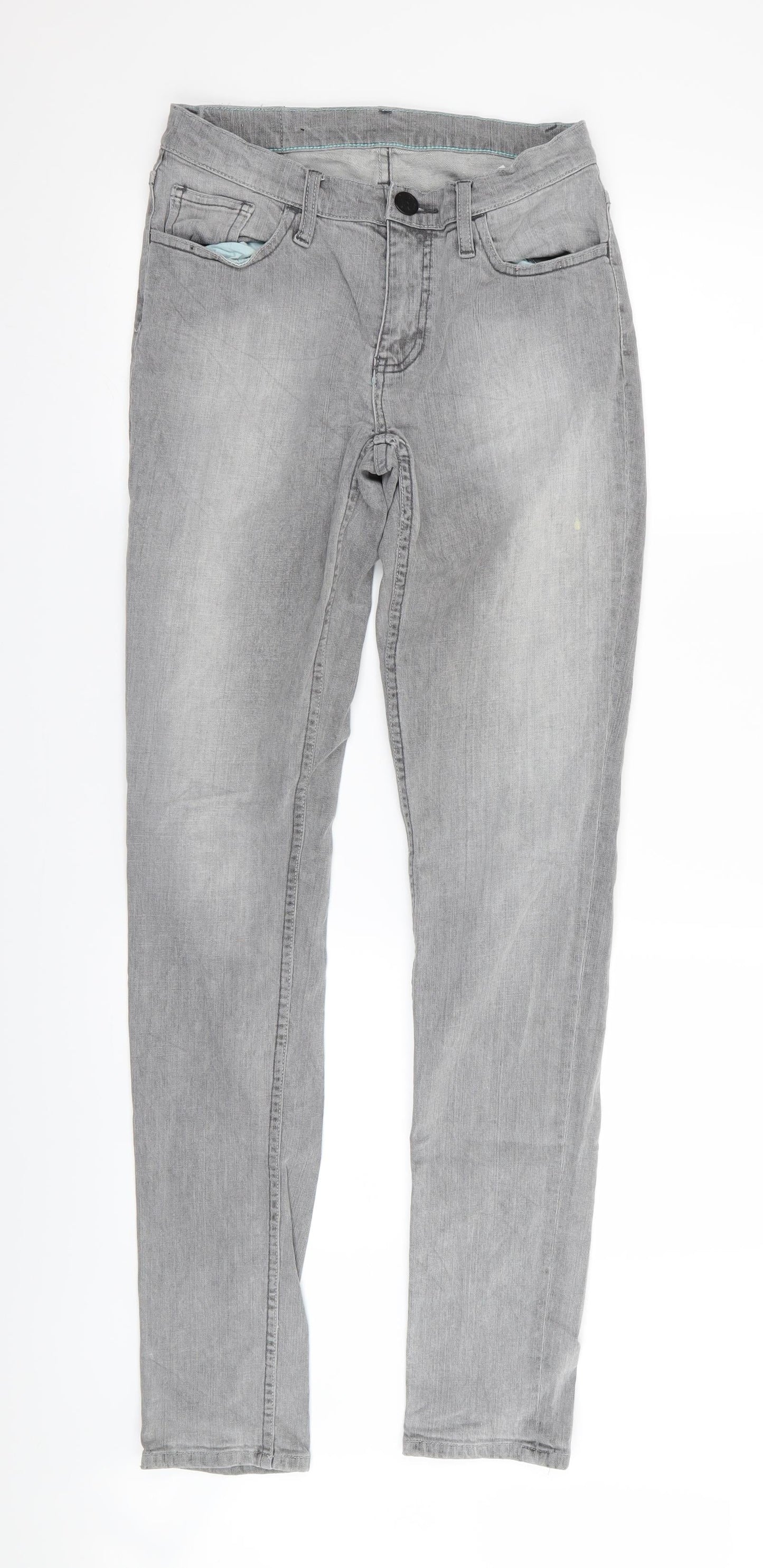 Preworn Womens Grey   Straight Jeans Size 26 in L33 in