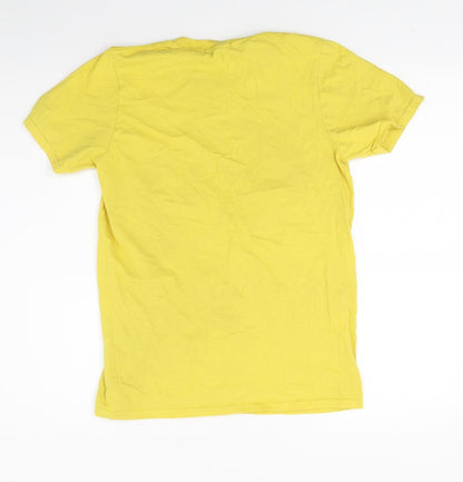 Preloved Missguided Womens Yellow   Basic T-Shirt Size S  - Calabasas - Back