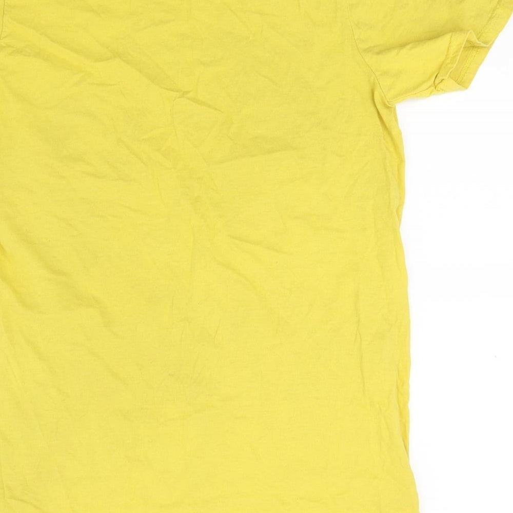 Missguided Womens Yellow   Basic T-Shirt Size S  - Calabasas