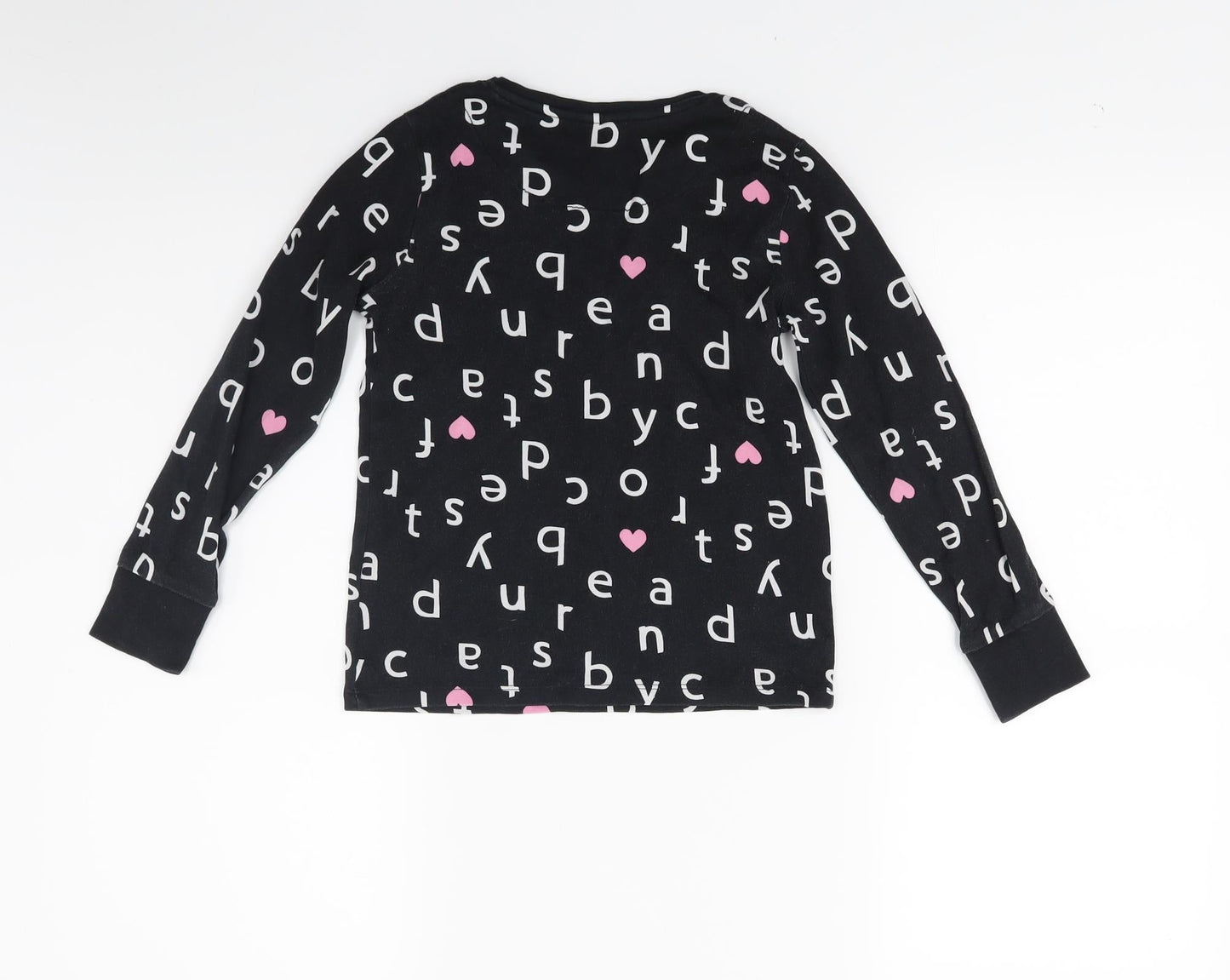 George Girls Black   Pullover Sweatshirt Size 6-7 Years