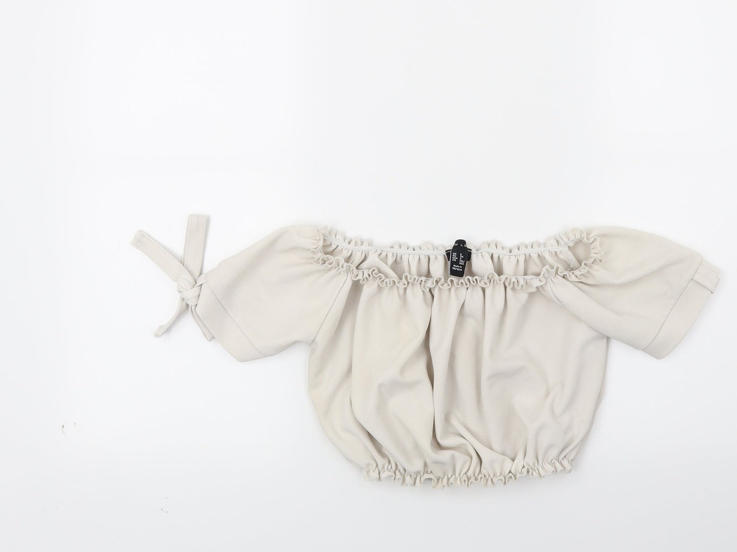 New Look Womens Beige   Cropped Blouse Size 6