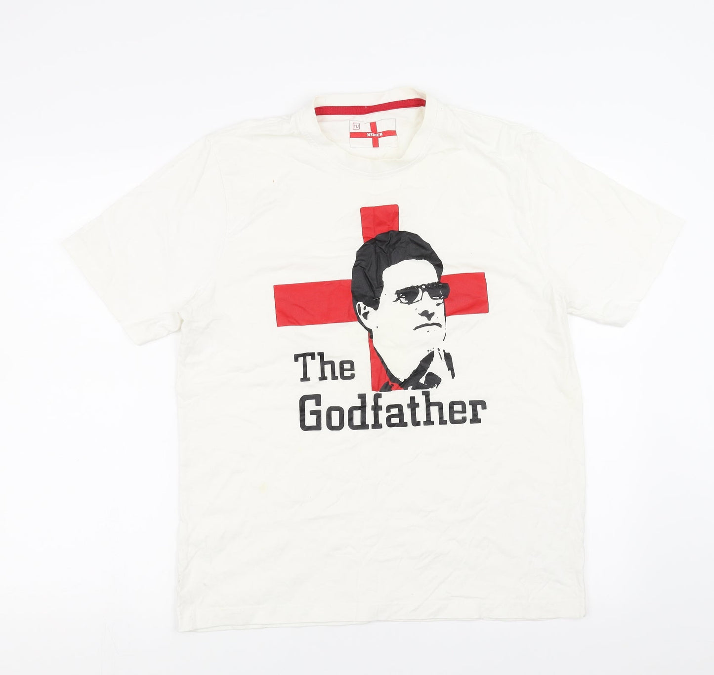 Sainsburys Mens White    T-Shirt Size M  - the godfather