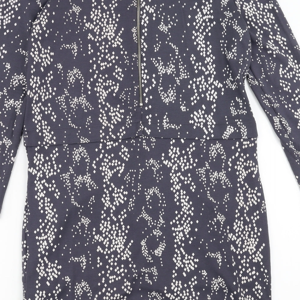 French Connection Womens Purple Geometric  Shift  Size 10