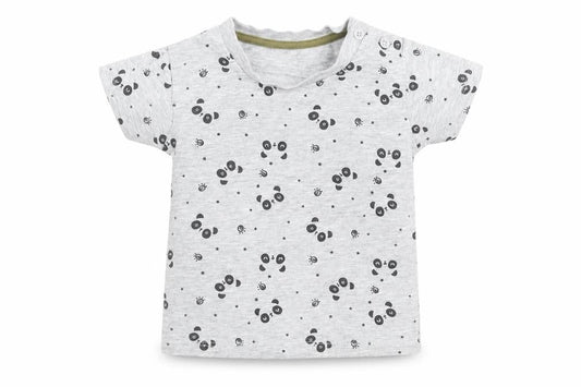 Matalan Baby Green   Basic T-Shirt Size 9-12 Months  - panda faces