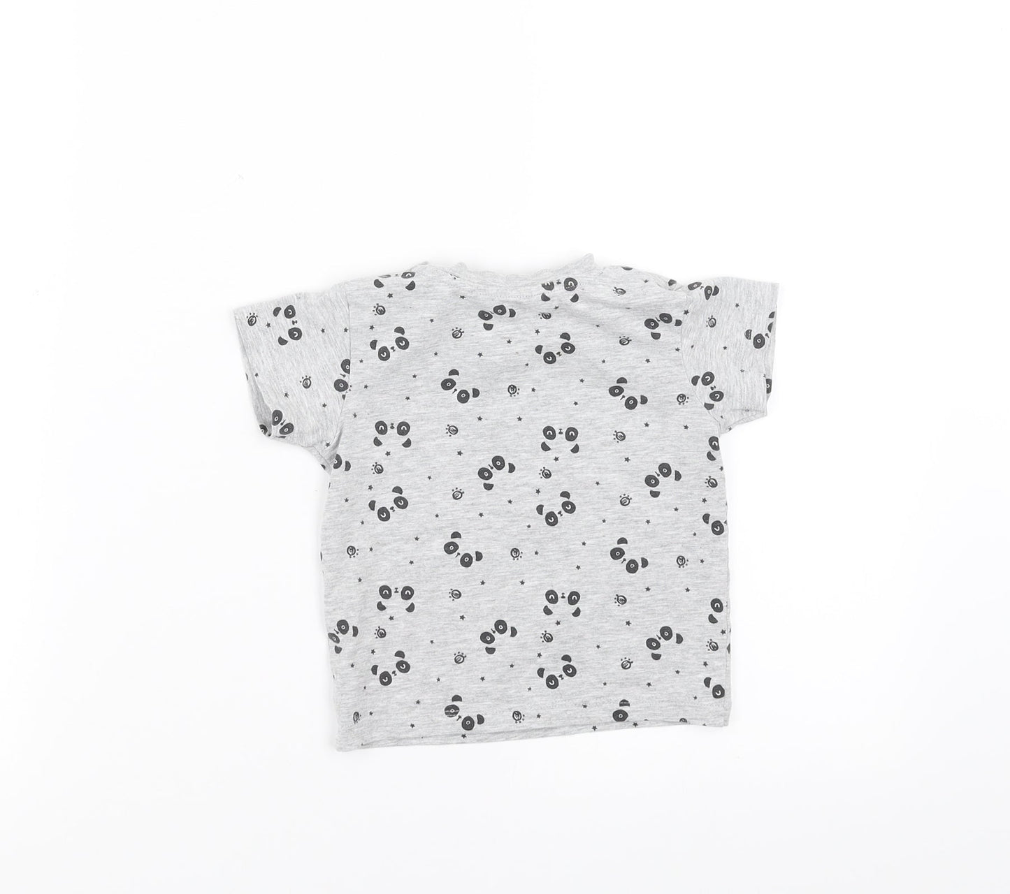 Matalan Baby Green   Basic T-Shirt Size 9-12 Months  - panda faces