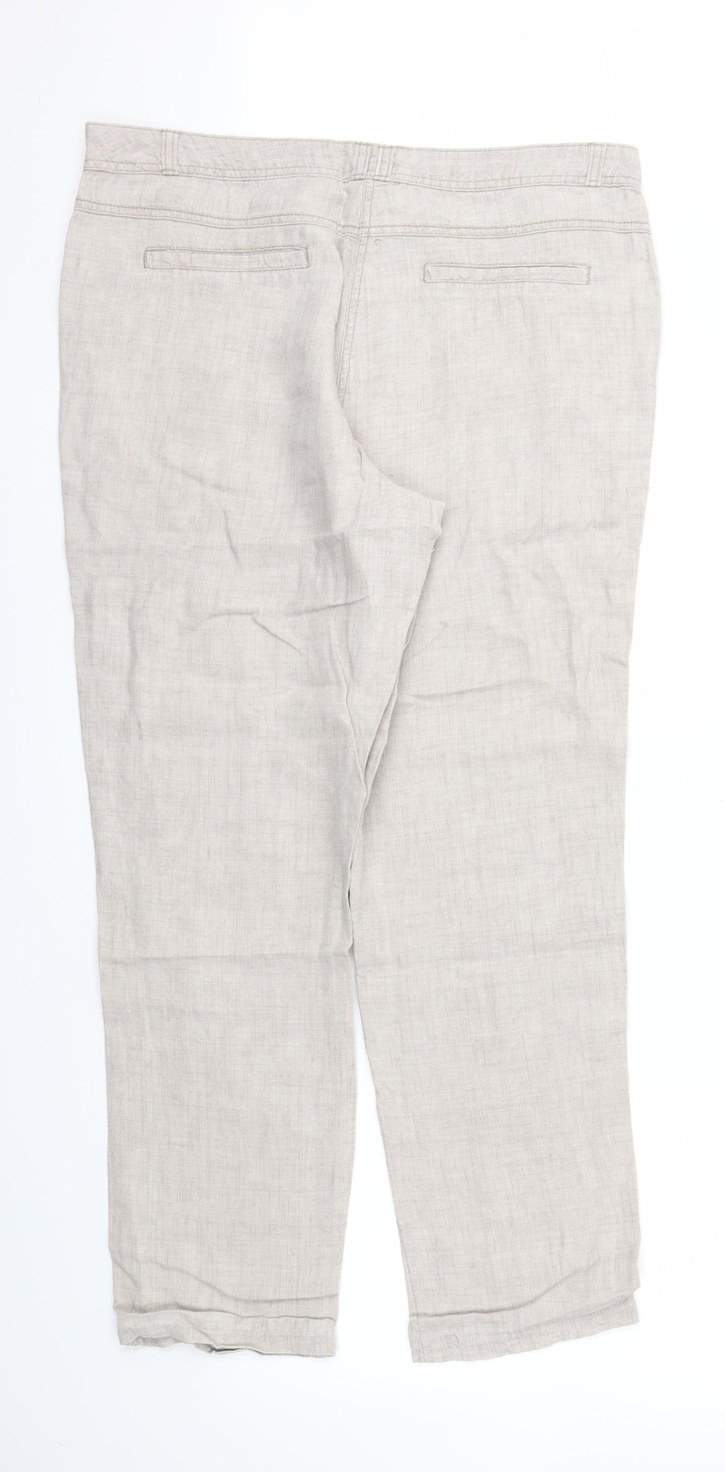 Moda Womens Beige   Trousers  Size 14 L30 in