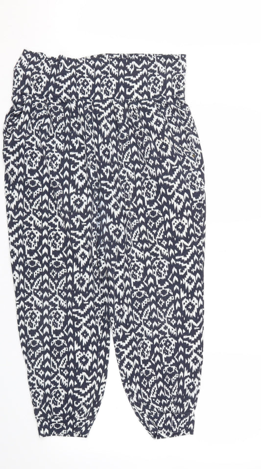 ESMARA Womens Blue Floral  Jogger Trousers Size M L24 in - Stretch waistband