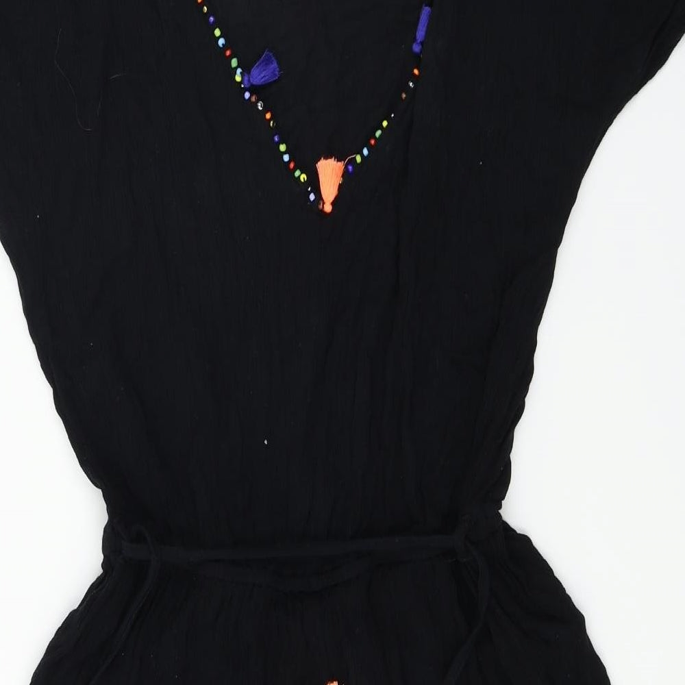 Papaya  Womens Black   Basic T-Shirt Size S