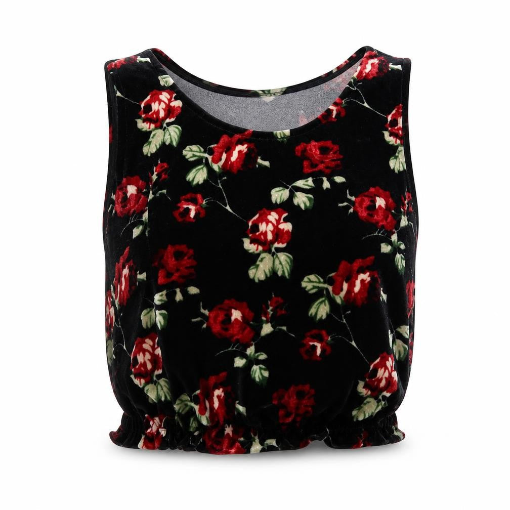 Pins & Needles  Womens Black Floral  Basic T-Shirt Size XS