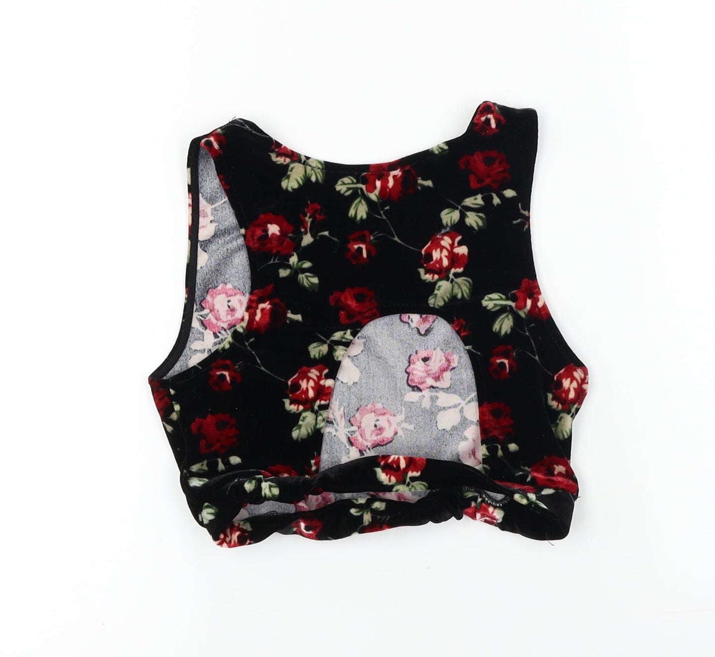 Pins & Needles  Womens Black Floral  Basic T-Shirt Size XS
