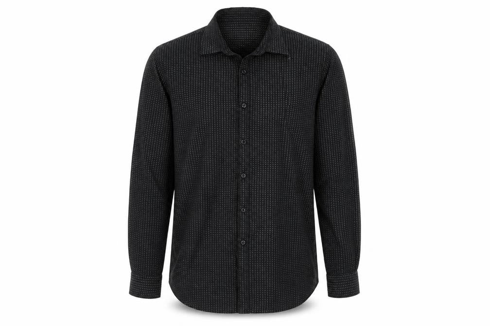 Dressmann  Mens Black    Button-Up Size L