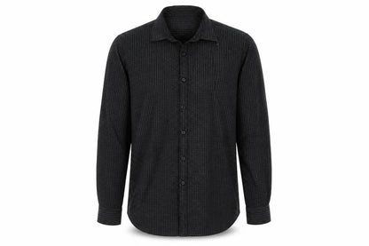 Dressmann  Mens Black    Button-Up Size L