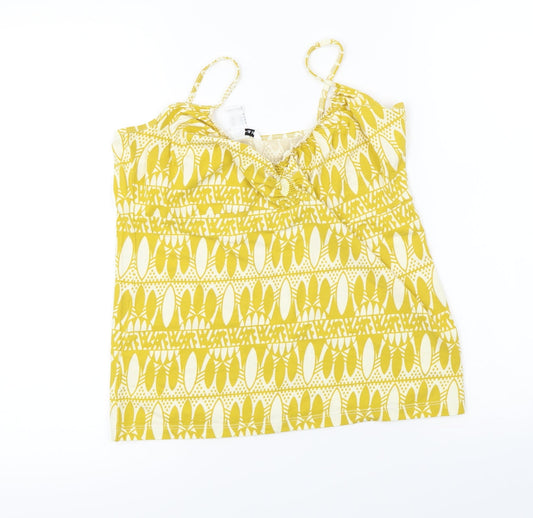 H&M  Womens Yellow   Basic T-Shirt Size L