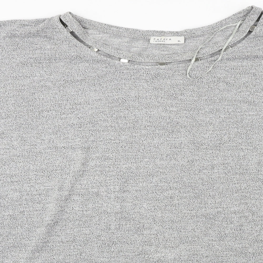 Papaya  Womens Grey   Pullover Jumper Size XL