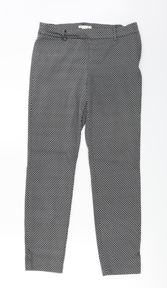 H&M  Womens Black   Trousers  Size 8 L25 in
