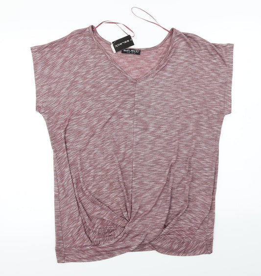Select  Womens Red   Basic T-Shirt Size 12