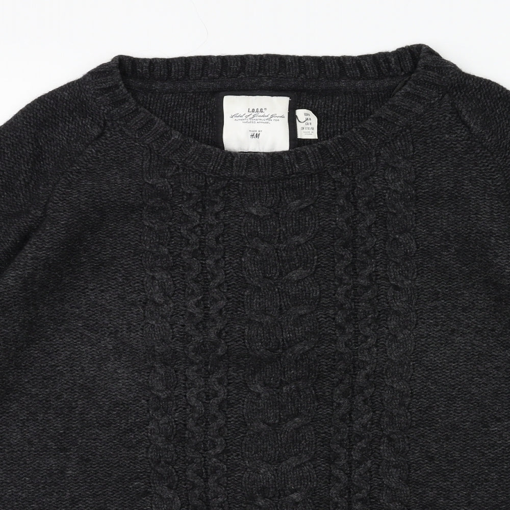 H&M Womens Green  Knit Pullover Jumper Size M