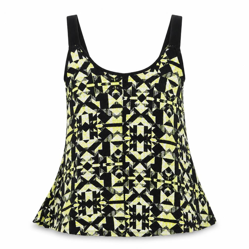 label be Womens Black Geometric  Basic Blouse Size 10