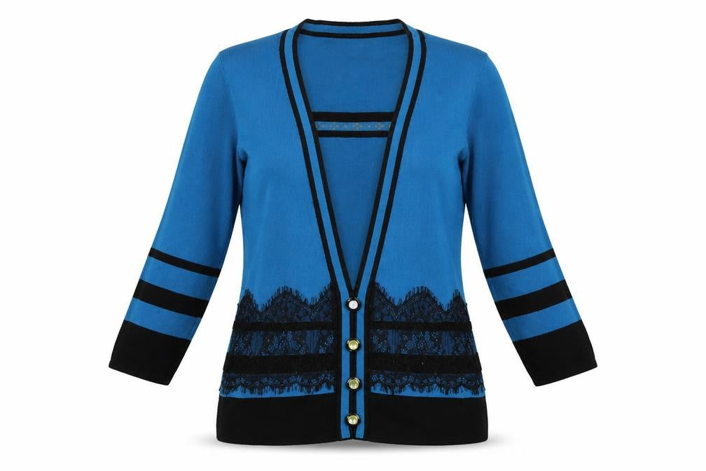 Casamia Womens Blue Cardigan Jumper Size S