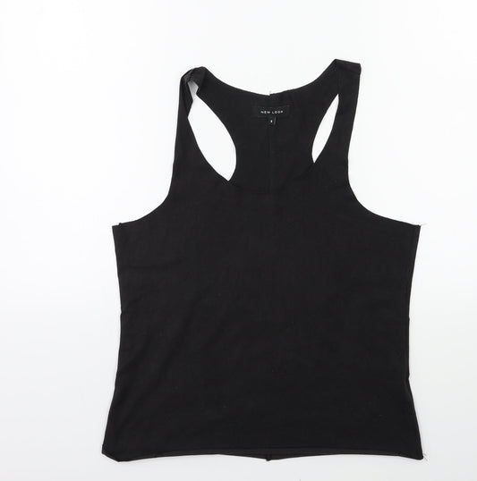 New Look Womens Black   Basic Tank Size 8