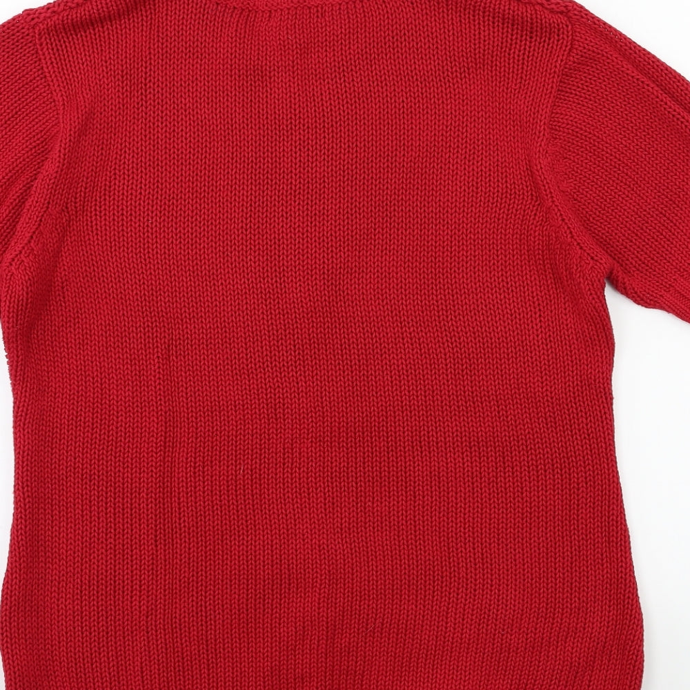 M&Co Womens Red  Knit Pullover Jumper Size XL