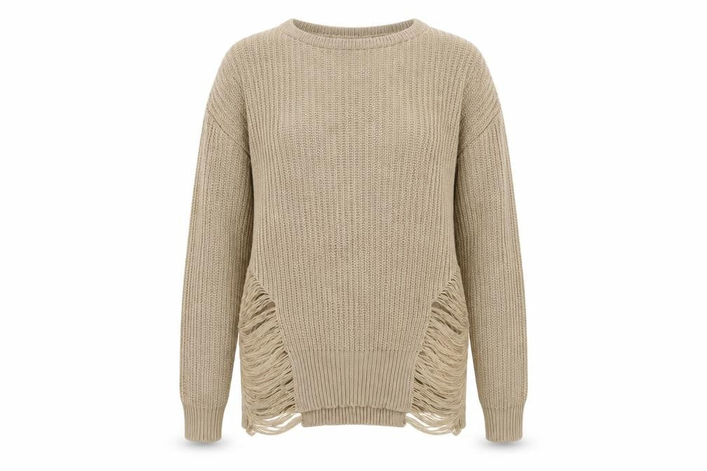 Preworn Womens Beige  Knit Pullover Jumper Size M