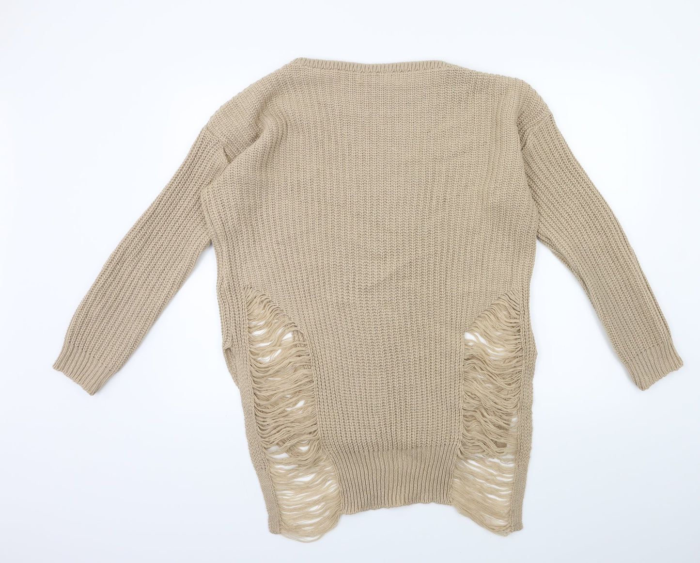 Preworn Womens Beige  Knit Pullover Jumper Size M