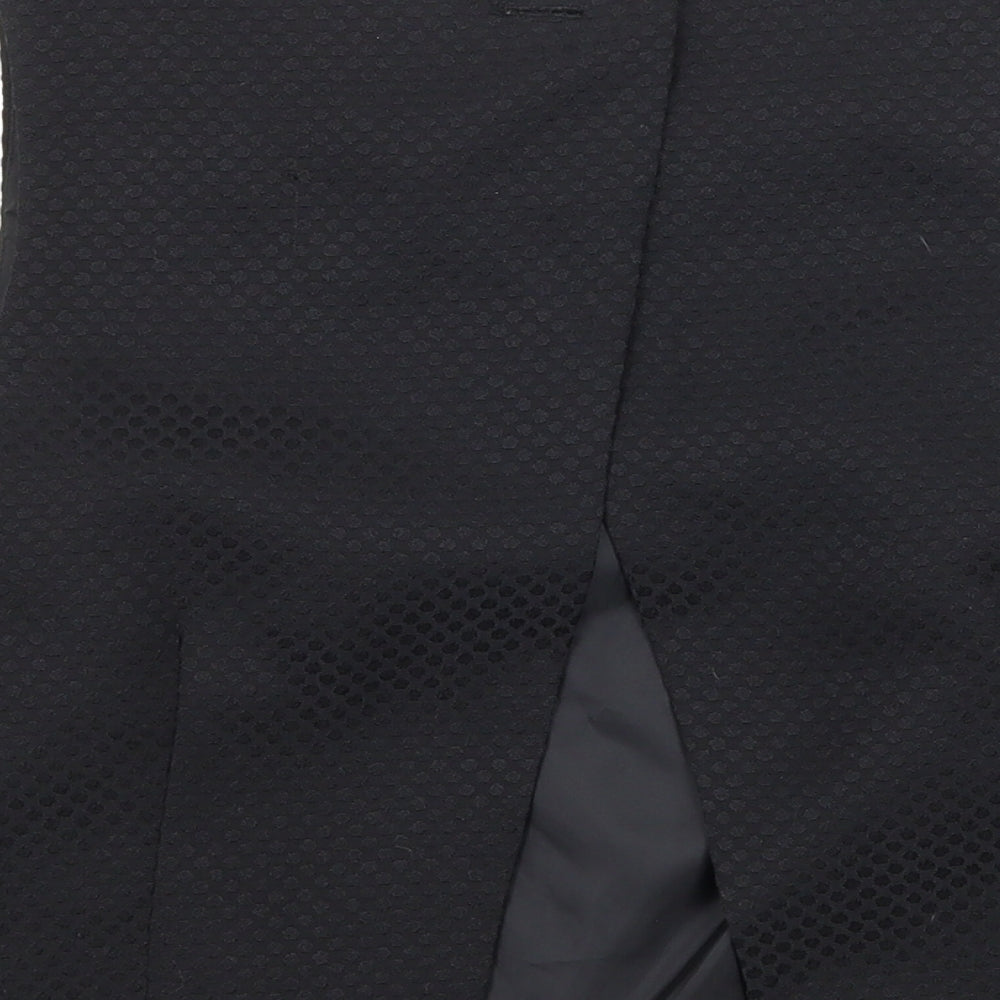 Dickins & Jones  Womens Black  Satin Basic Blouse Size 10  - open back