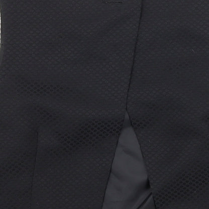 Dickins & Jones  Womens Black  Satin Basic Blouse Size 10  - open back