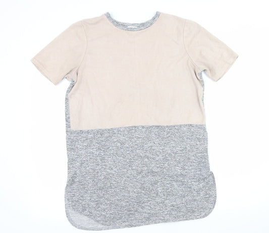 River Island Womens Grey  Jersey Basic T-Shirt Size 8