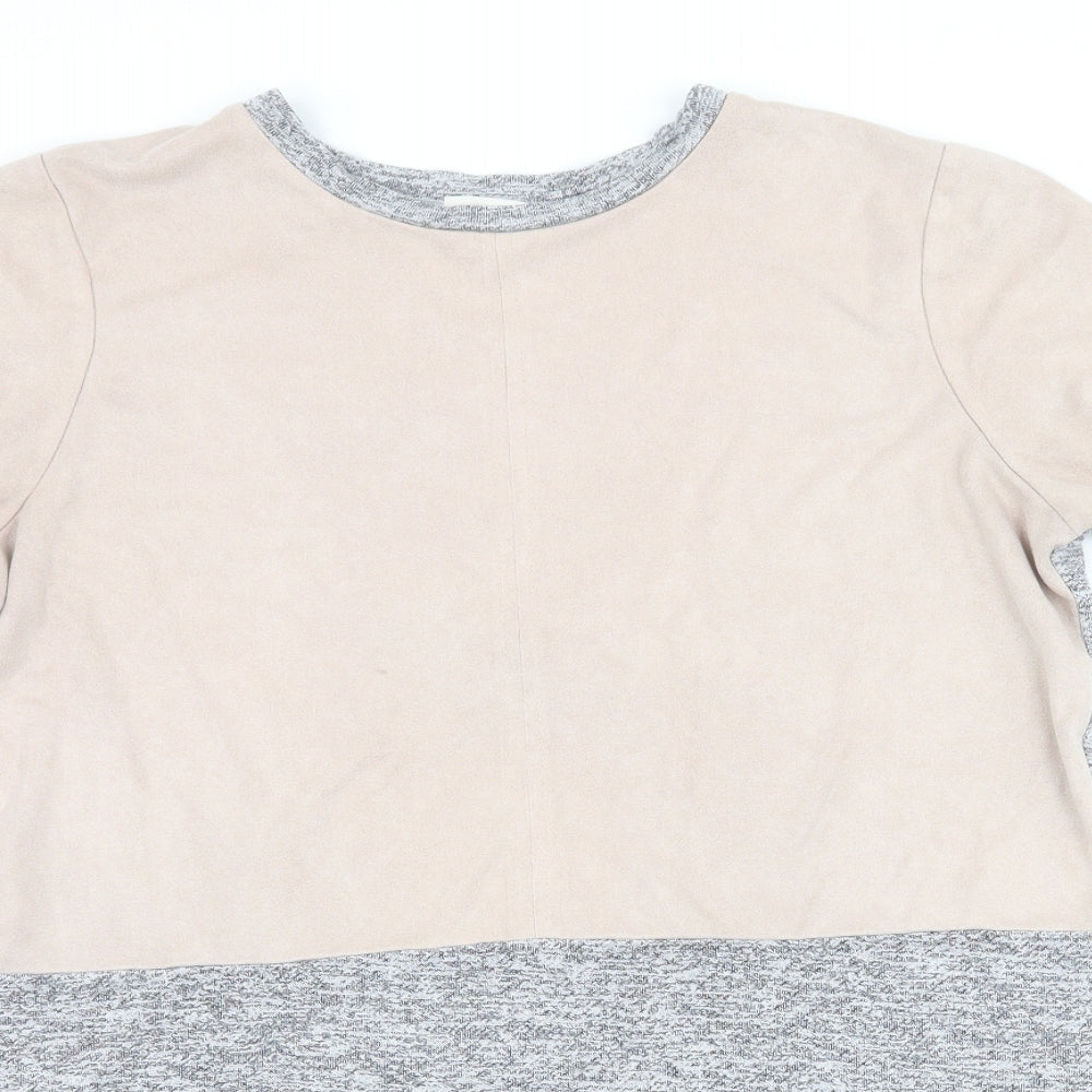 River Island Womens Grey  Jersey Basic T-Shirt Size 8