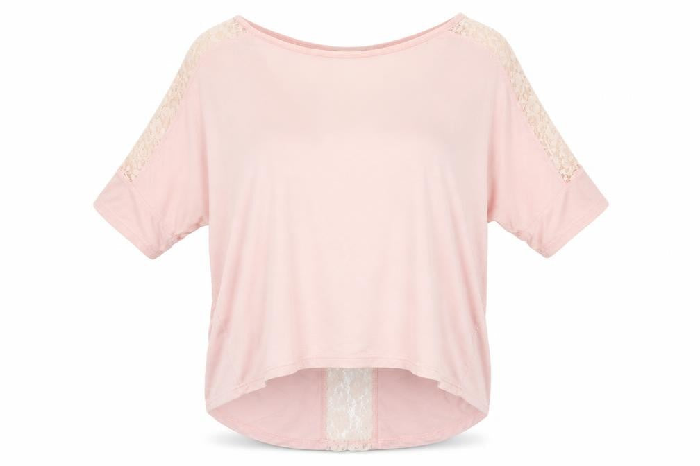 Voulez-Vous Womens Pink  Jersey Basic T-Shirt Size M