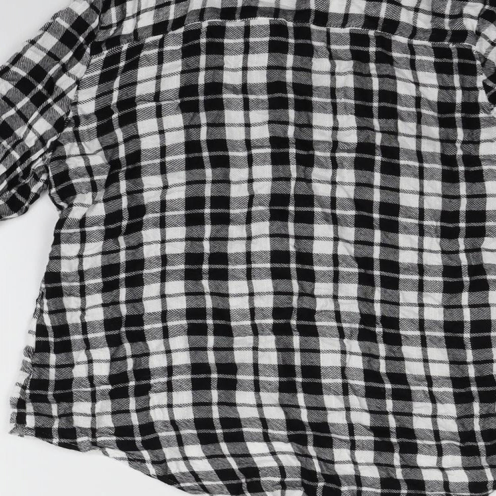 Matalan Girls Black Striped  Basic Button-Up Size 10 Years